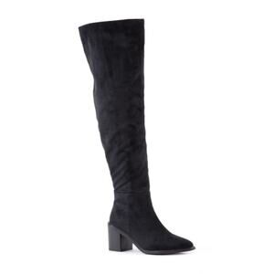 Seychelles Paradise City Over Knee Boots 8 NWOT Black OTK Cognac Tan Boho